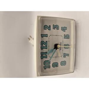 Retro Westclox Electric Alarm Clock - Vintage Style with Aqua Numbers